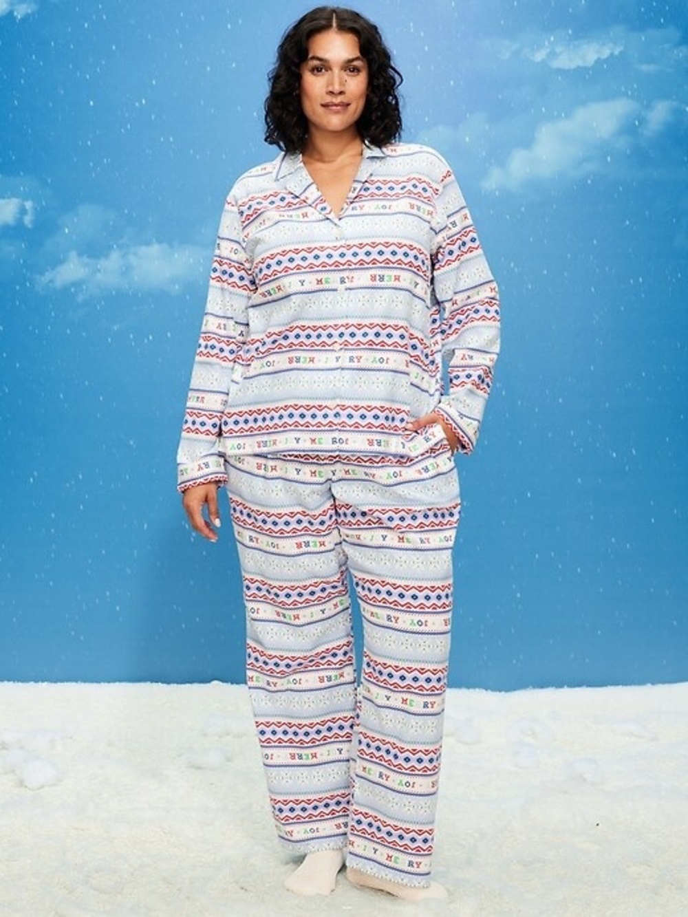 Old Nsvy Printed Flannel Pajama Pant Set Christmas Size 4x NWT